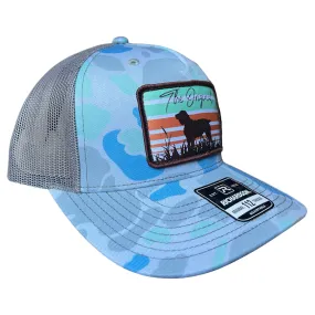 112 Printed Five Panel Trucker Saltwater Duck Camo/Charcoal - Original Boykin Patch