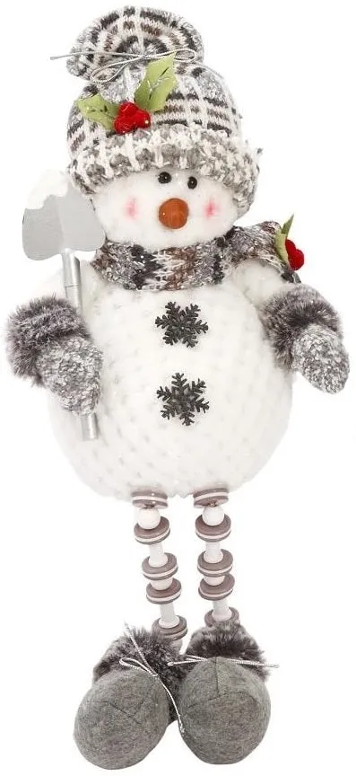 15" Plush Holiday Snowman Shelf Sitter