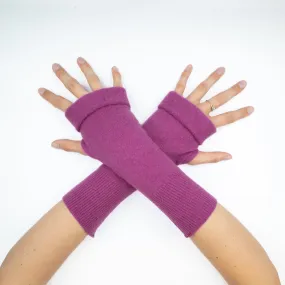 Amethyst Purple Fingerless Gloves