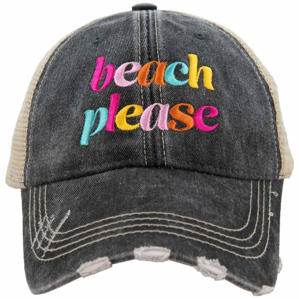 Beach Please (LOWERCASE) Wholesale Trucker Hat