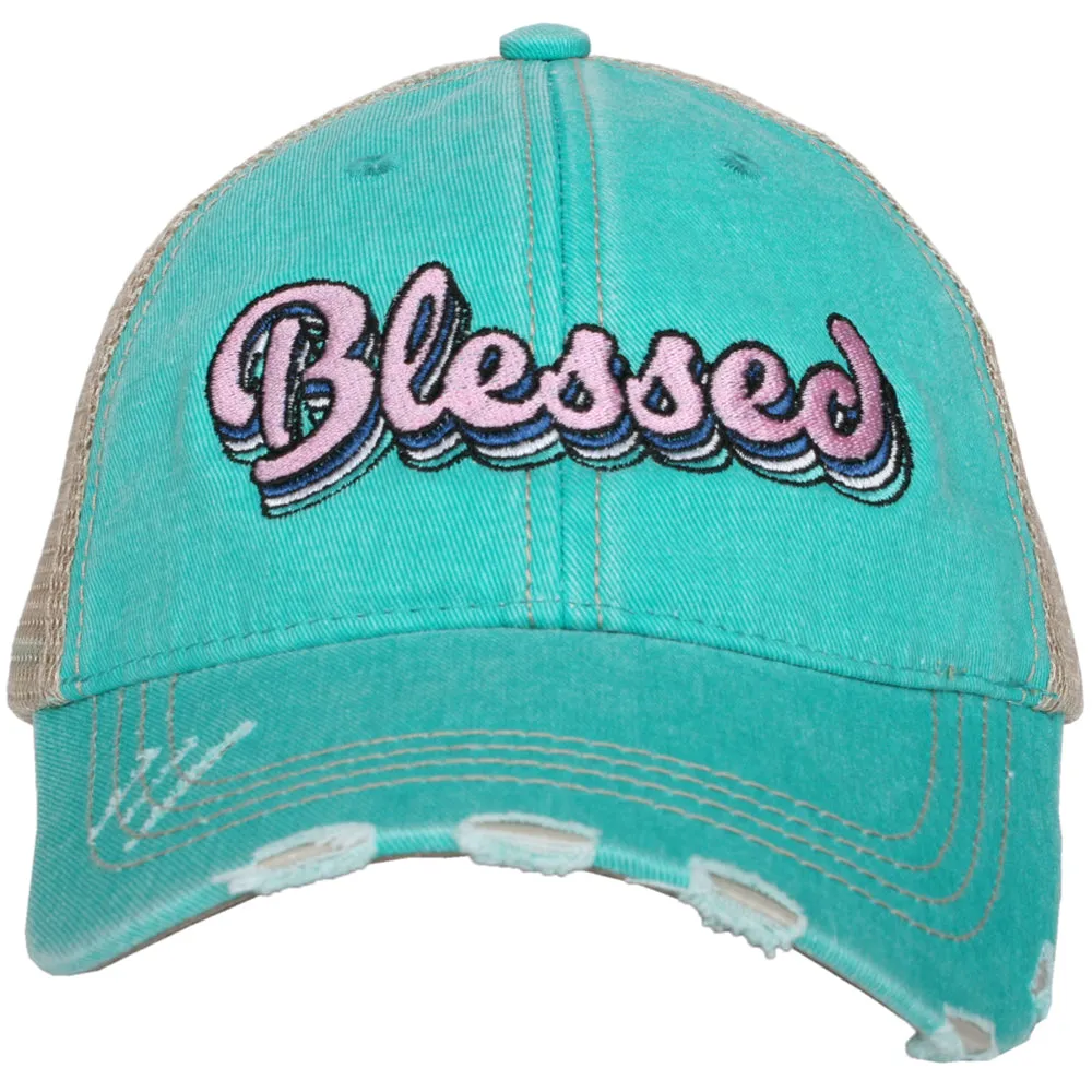 Blessed Wholesale Trucker Hats with Layered Font