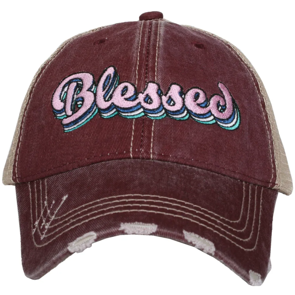 Blessed Wholesale Trucker Hats with Layered Font