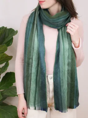 Brushed Alpaca Skinny Stripe Scarf