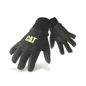 Caterpillar Jersey Dotted Glove  Black