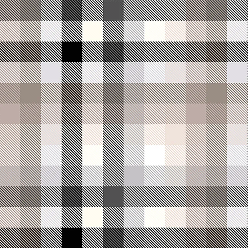 Cloud Cuddle® Print - Gray Plaid Simply Taupe Minky Yardage