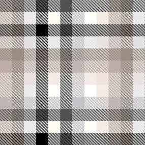 Cloud Cuddle® Print - Gray Plaid Simply Taupe Minky Yardage