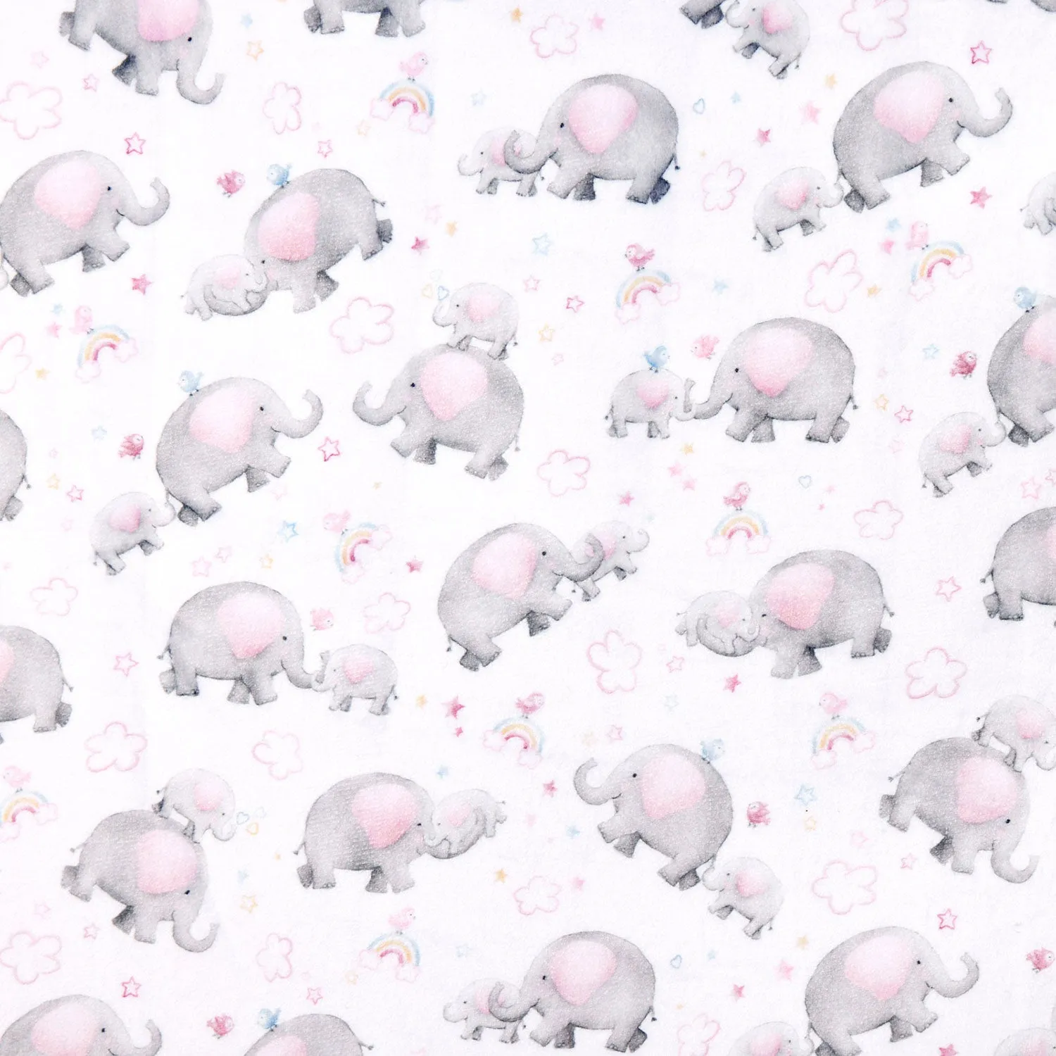 Cloud Cuddle® Print - Little Peanut Rosewater Digitally Printed Yardage