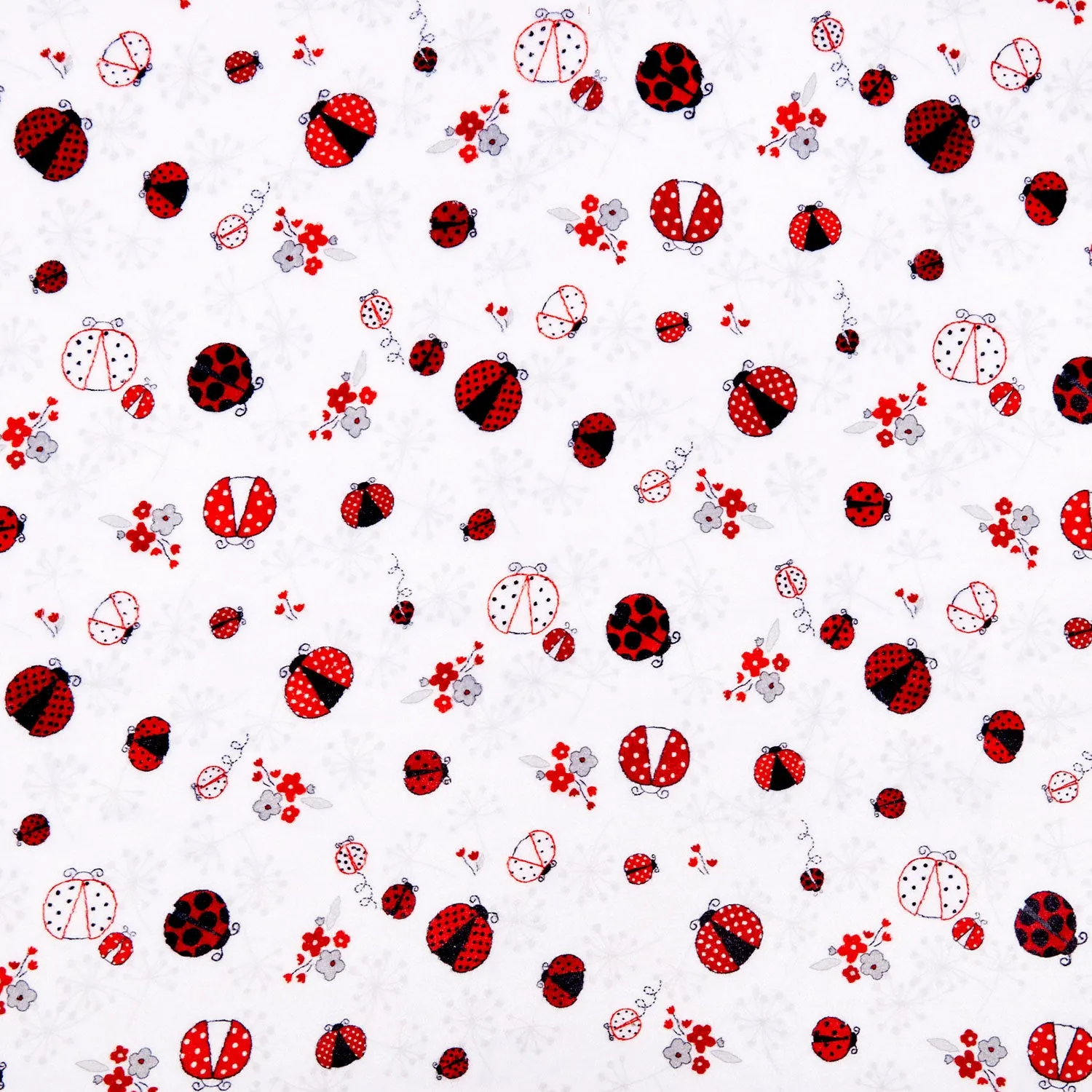 Cloud Cuddle® Print - Lucky Lady Bug Scarlet Yardage