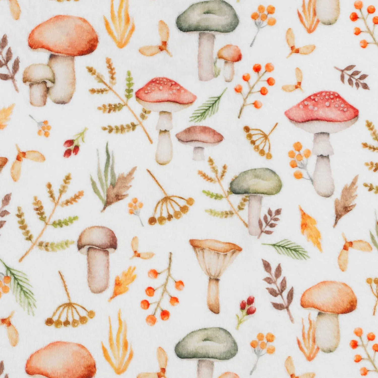 Cloud Cuddle® Print - Mushrooms Multi Yardage