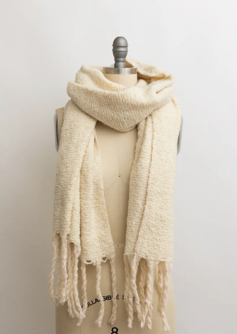 Cloud Soft Tassel-Trimmed Scarf