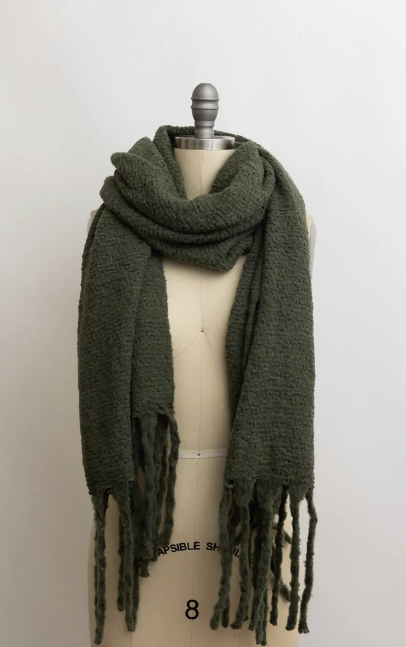 Cloud Soft Tassel-Trimmed Scarf