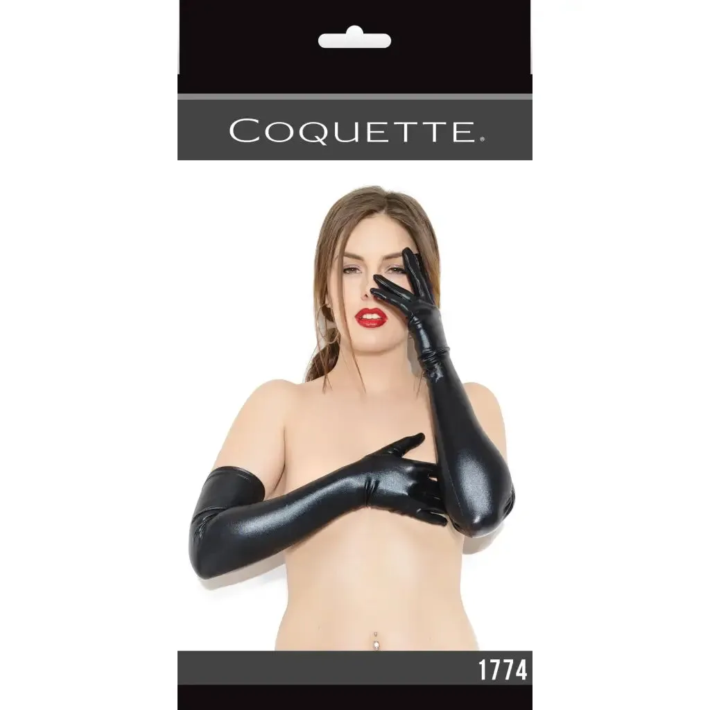 Coquette Wetlook Extra Long Gloves