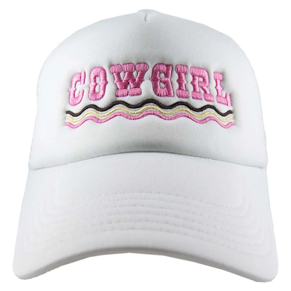 COWGIRL Spelled Out Foam Wholesale Trucker Hat