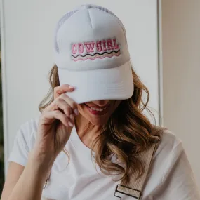 COWGIRL Spelled Out Foam Wholesale Trucker Hat