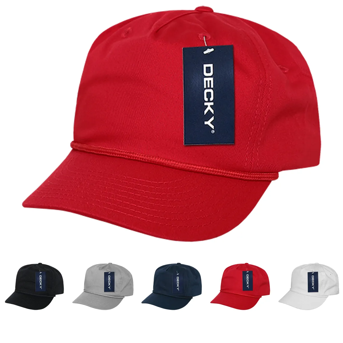 Decky 252 Classic 5-Panel Golf Cap with Rope