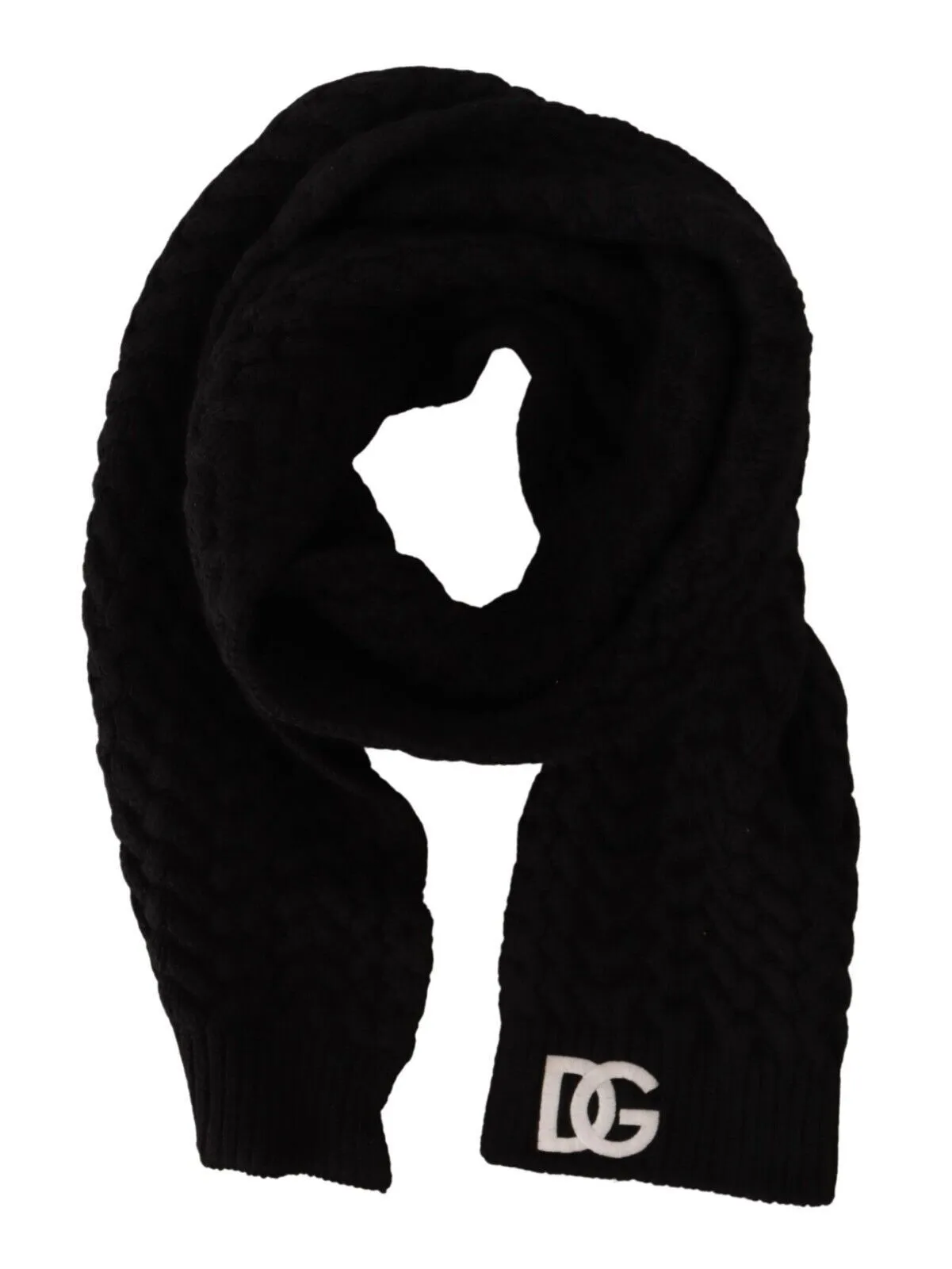 Dolce & Gabbana Elegant Black Cashmere Scarf