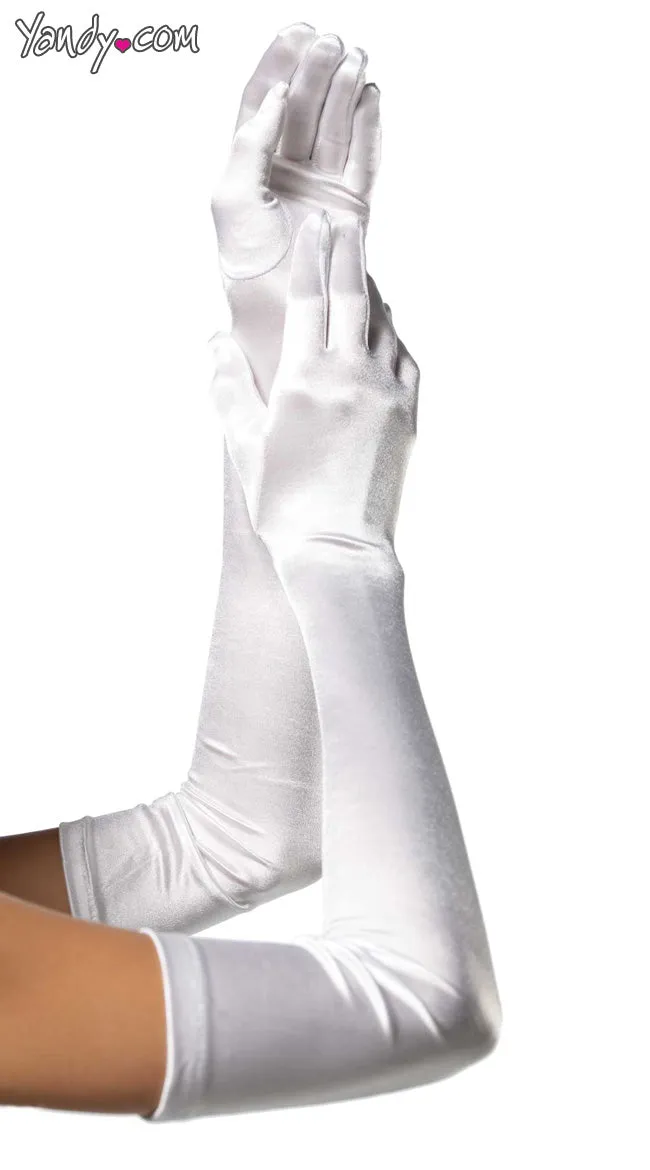 Extra Long Satin Gloves