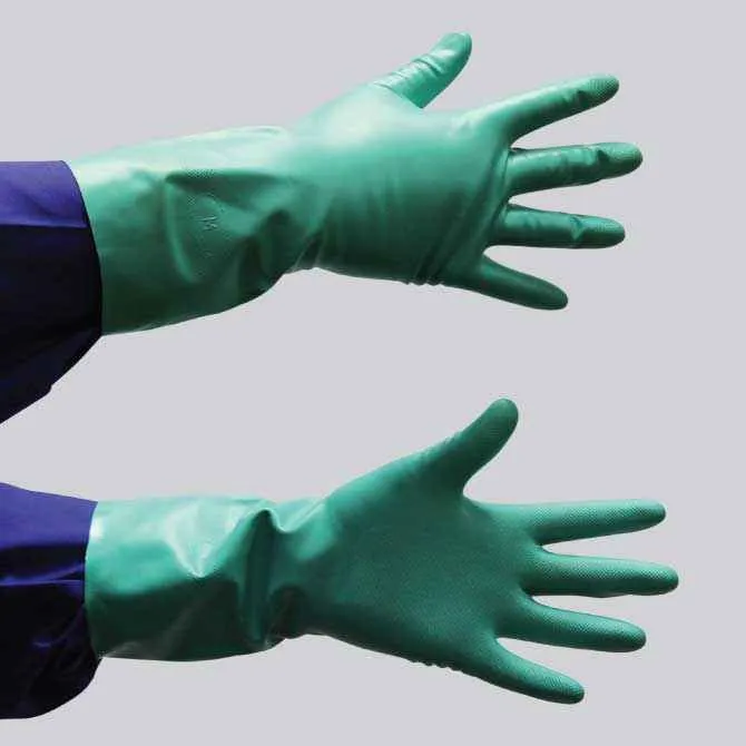 GRANGE TEXTURED NITRILE CHEMICAL GLOVE - GREEN 30CM