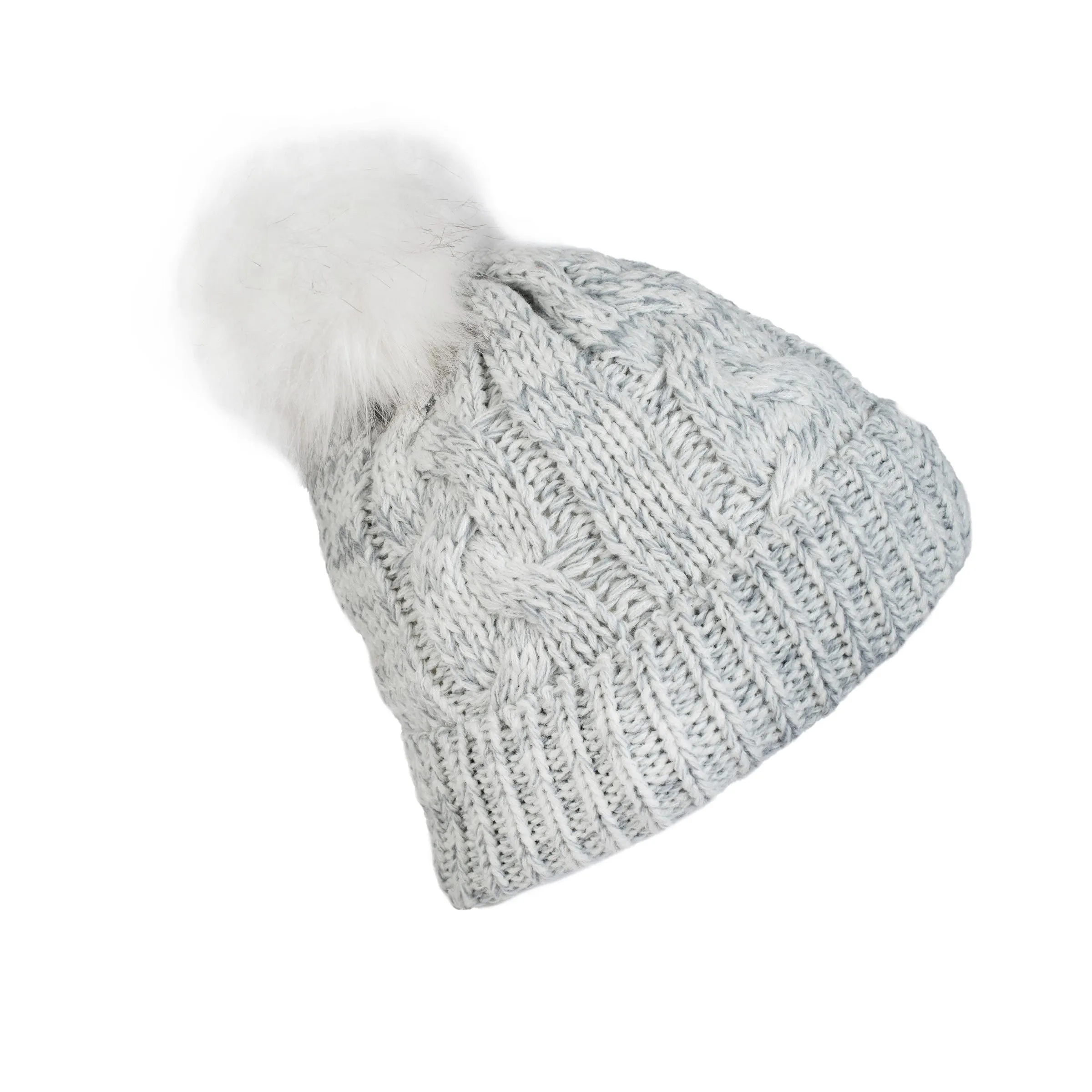 Grey Pom pom - Heather Hats