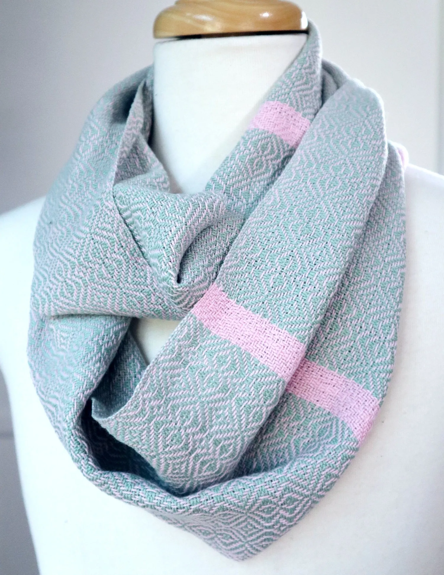 Handwoven Loop Scarf - Sage Fruit Tingles