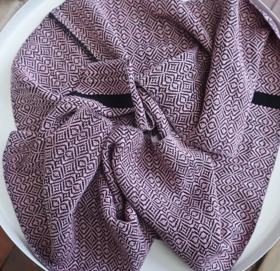 Handwoven Scarf - Classic Dusty Pink Baroque