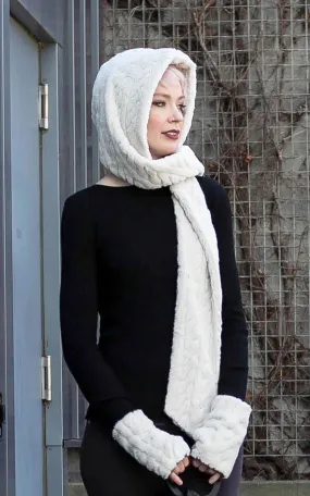 Hoody Scarf - Plush Faux Fur in Falkor - Sold Out!