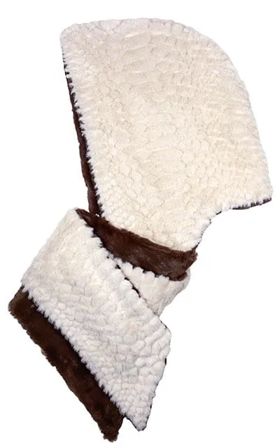 Hoody Scarf - Plush Faux Fur in Falkor - Sold Out!