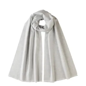 Johnstons Of Elgin Plain Scarf Silver