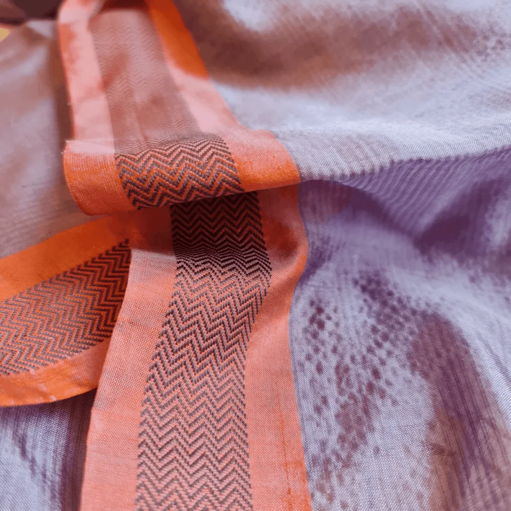 Mauve Sunset Handwoven Silk-Cotton Scarf/Stole