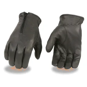 Milwaukee Leather-SH226TH-Men's Thermal Lined Leather Gloves with Zipper Closure