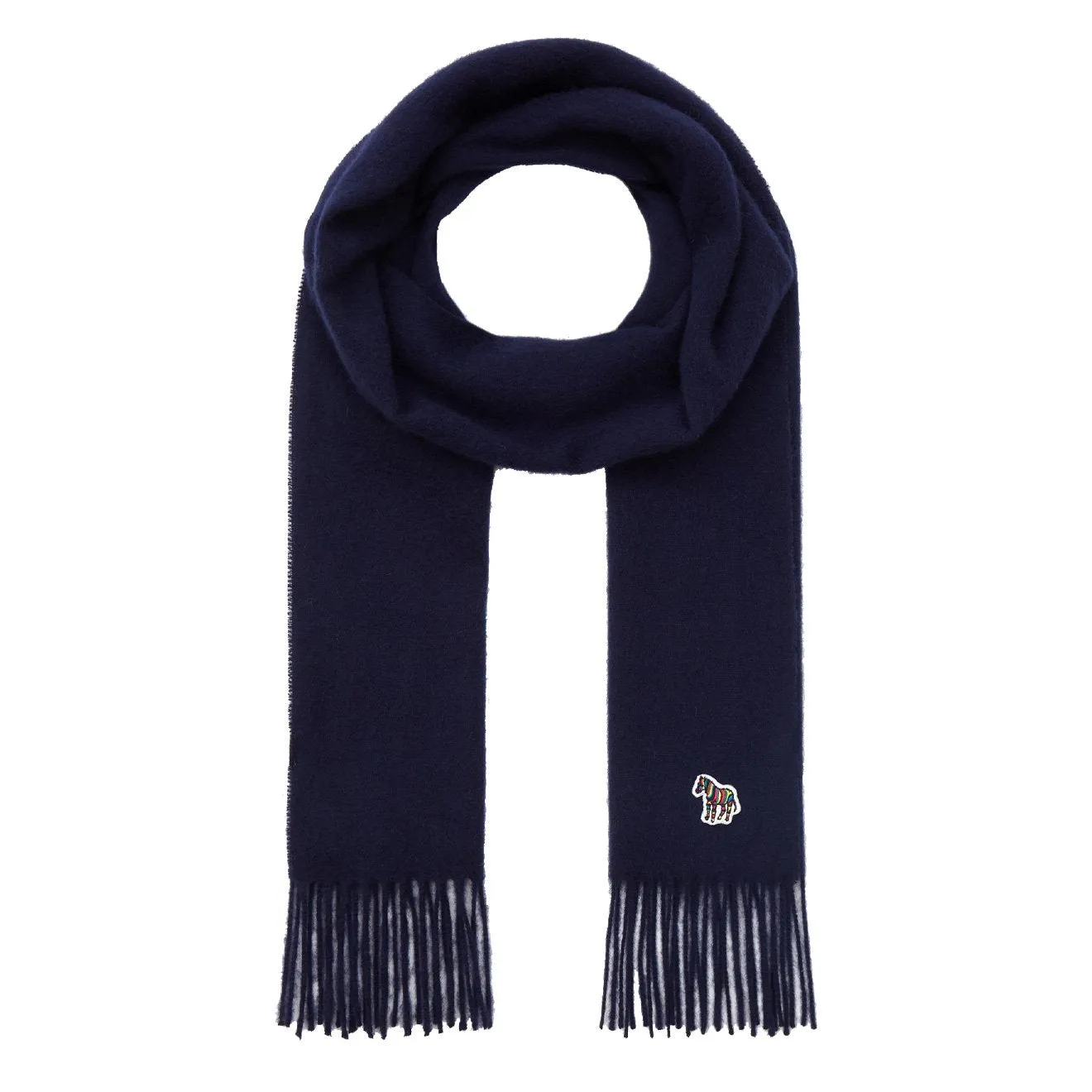 Paul Smith Zebra Patch Scarf Navy