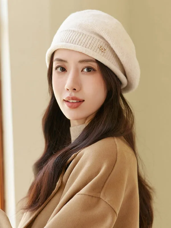 Pleated Knitted Hats Beret Hat