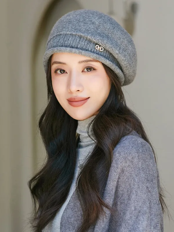 Pleated Knitted Hats Beret Hat