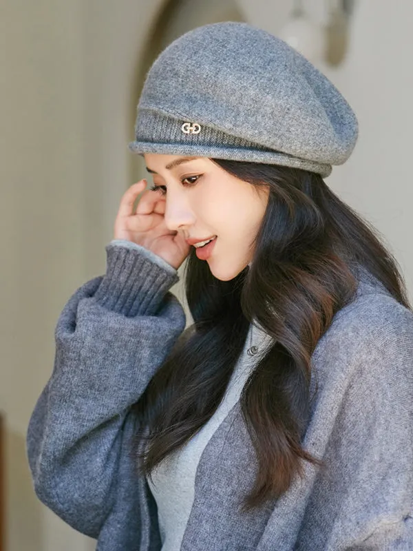 Pleated Knitted Hats Beret Hat