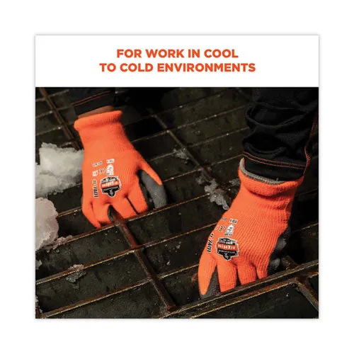 Proflex 7401 Coated Lightweight Winter Gloves, Orange, Large, 144 Pairs, Ships In 1-3 Business Days