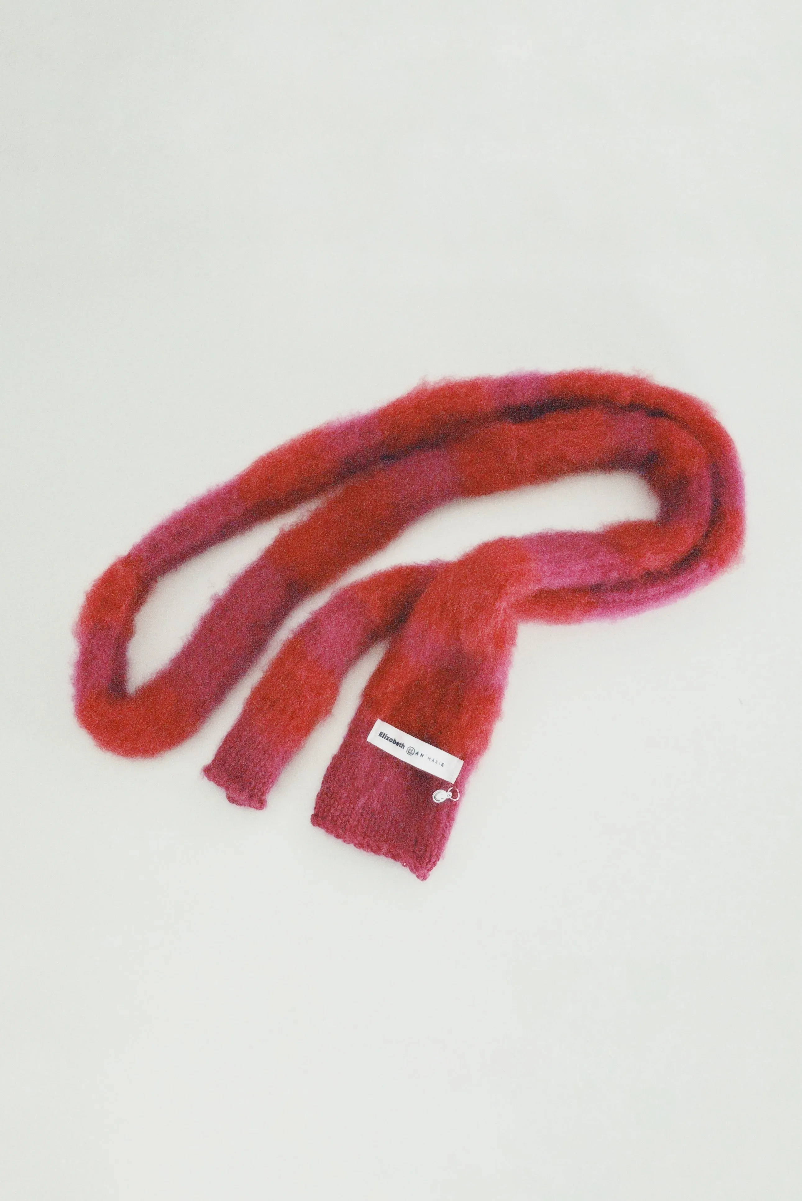 Red and Purple Skinny Scarf