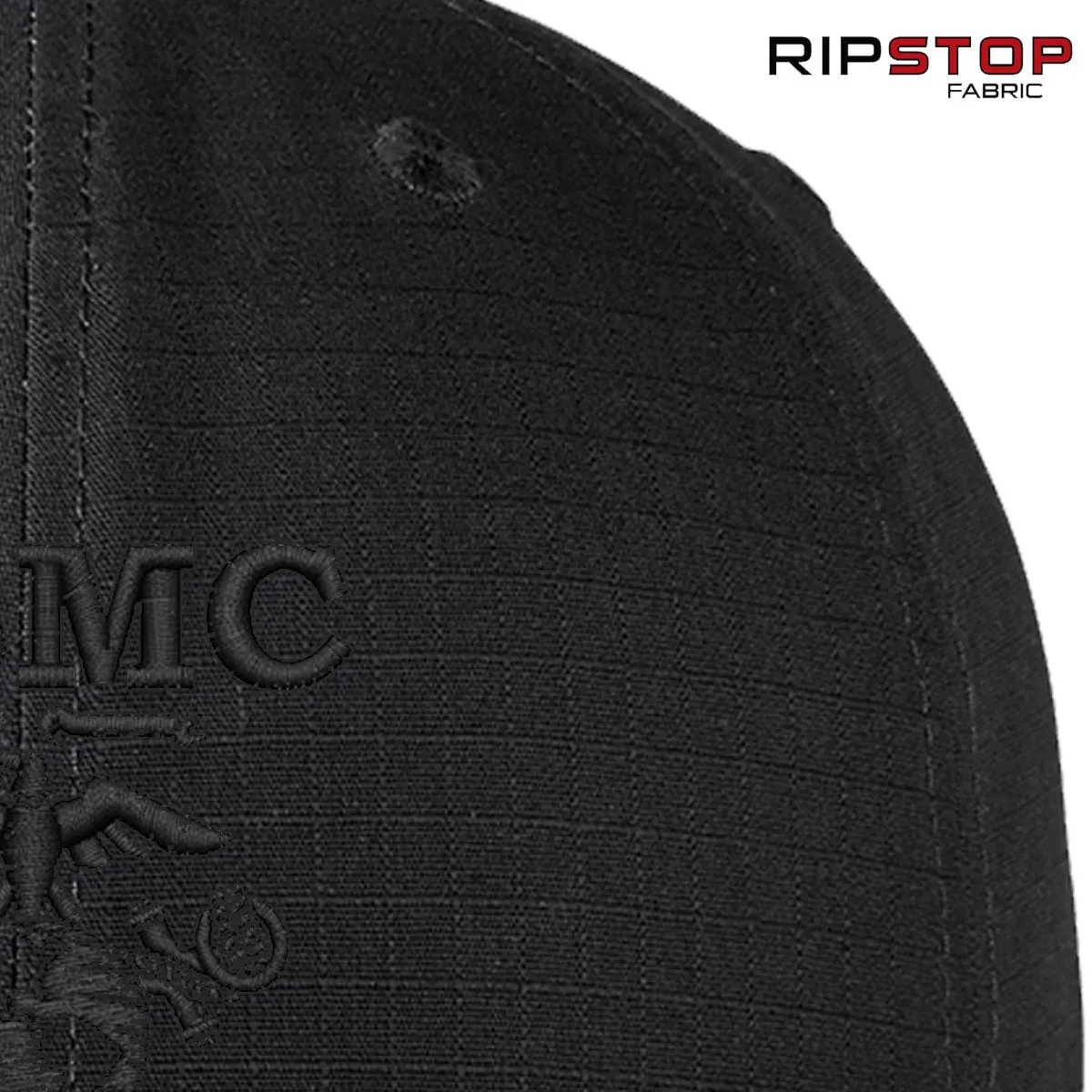 Ripstop Old School Black Hat (Captain's Special)