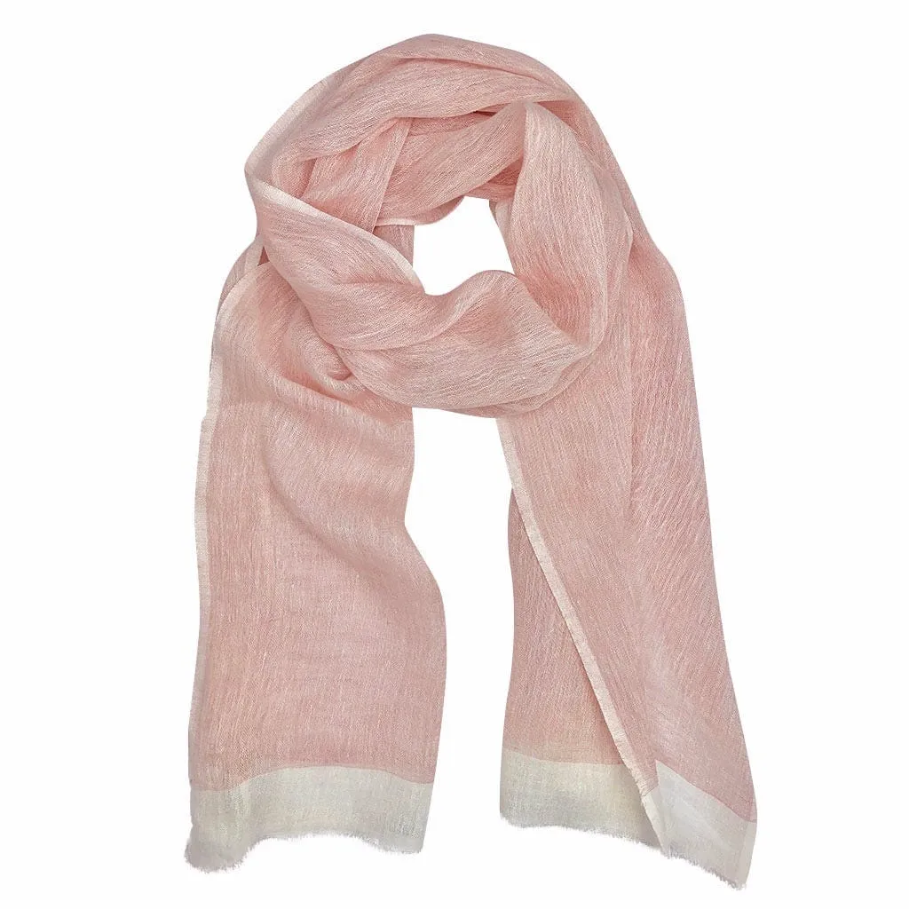 SLATE   SALT Women's Gauze Linen Two Tone Scarf