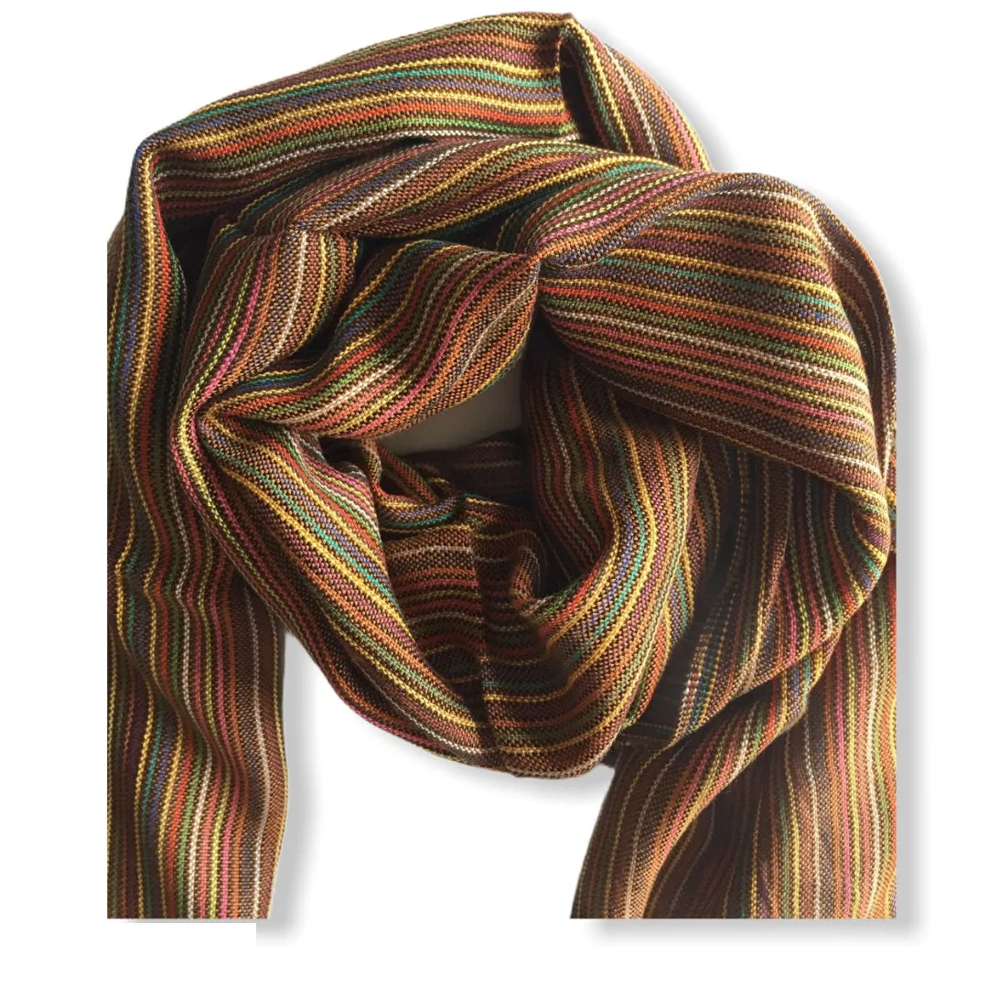 Small Striped Handwoven Scarf - Regals