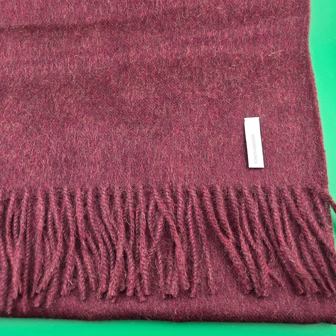 Solid Weave Brushed Alpaca Scarf