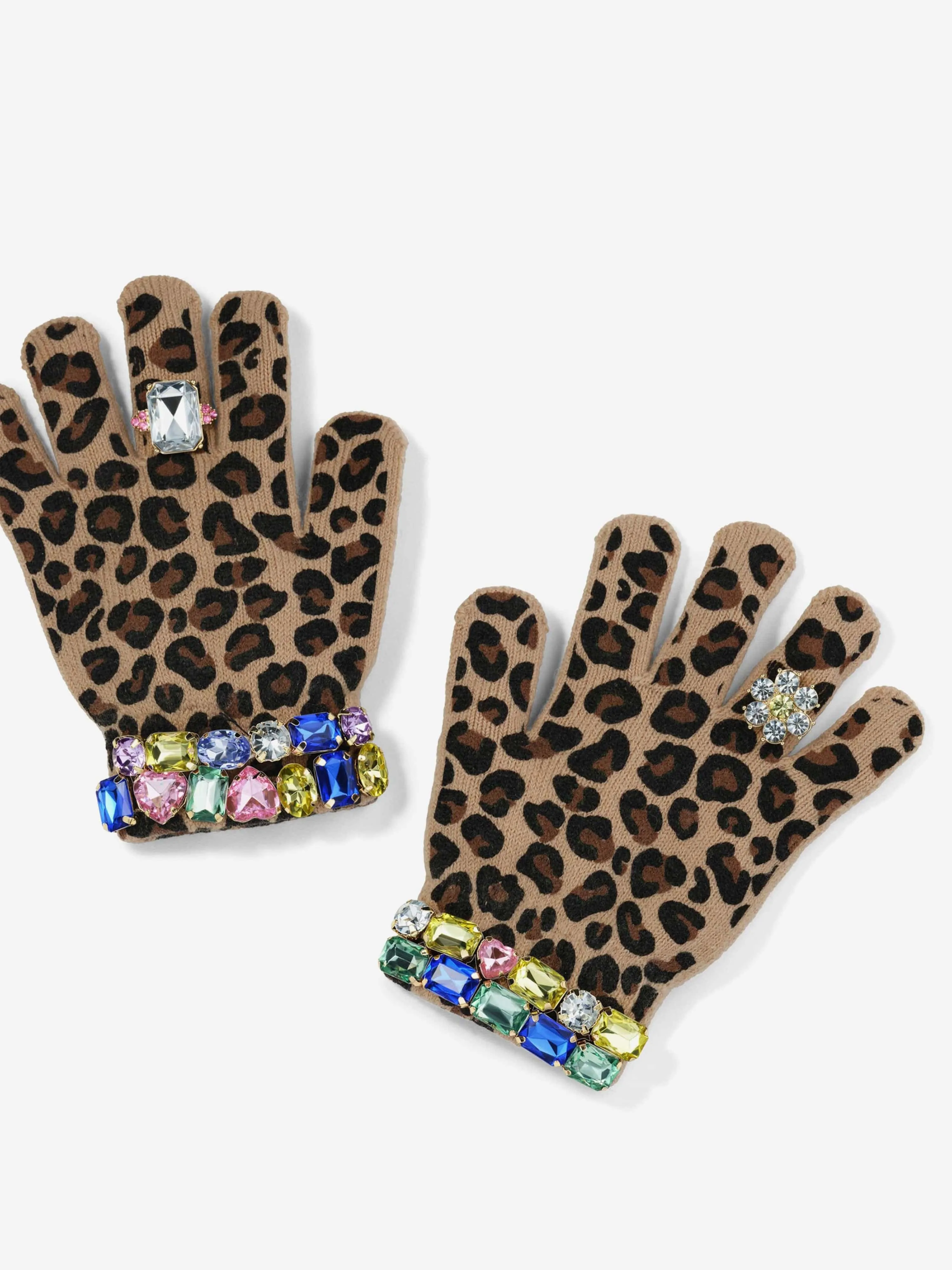 Super Smalls Girls Jungle Leopard Gloves in Multicolour