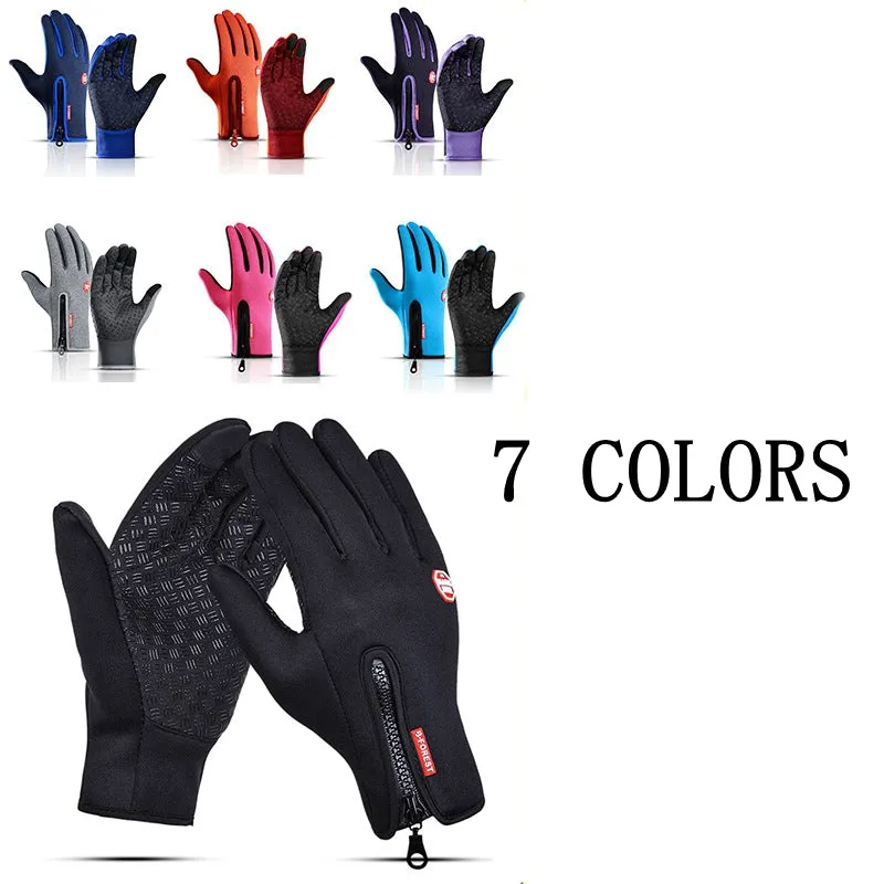 Thermal Gloves Winter Cycling Gloves With Wrist Support Touch Screen