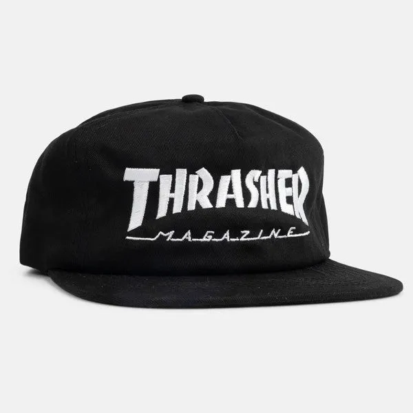 Thrasher Magazine Mag Logo Snapback Hat Black