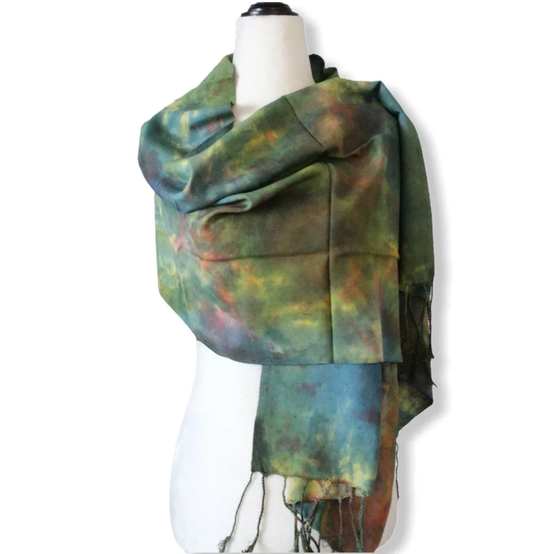 Tie Dye Handwoven Viscose Scarf