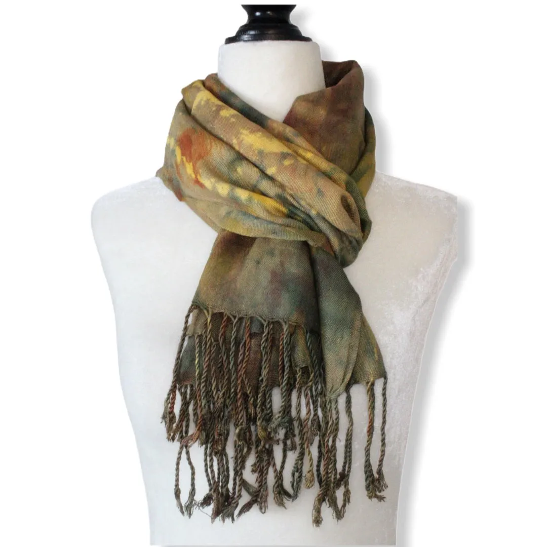 Tie Dye Handwoven Viscose Scarf