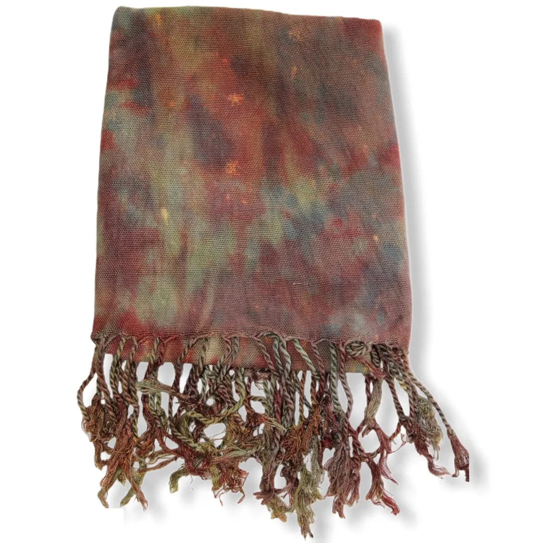 Tie Dye Handwoven Viscose Scarf