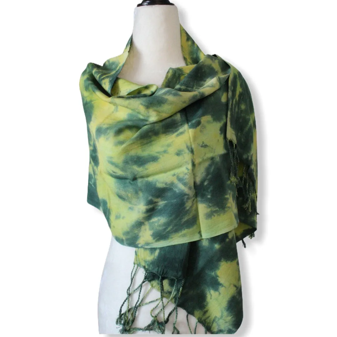 Tie Dye Handwoven Viscose Scarf