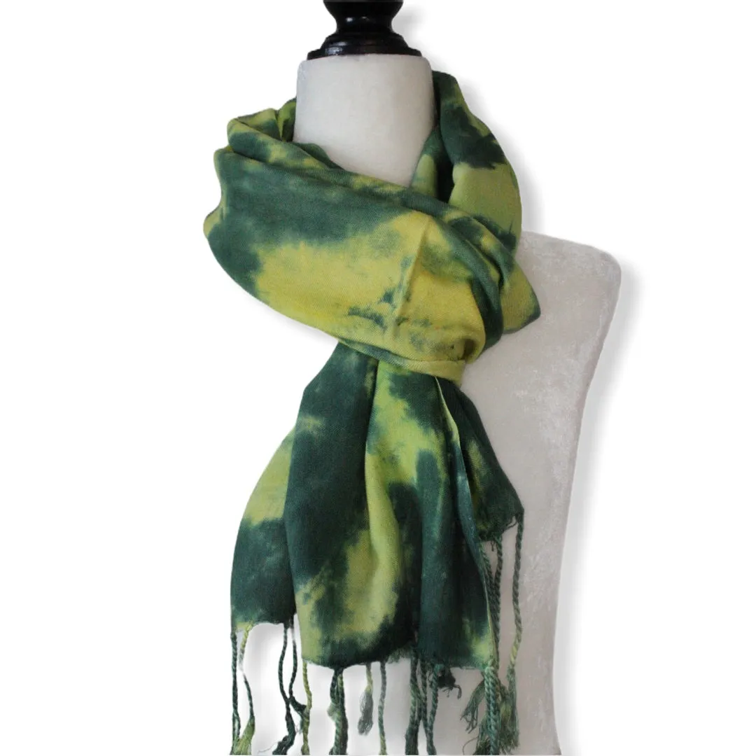 Tie Dye Handwoven Viscose Scarf