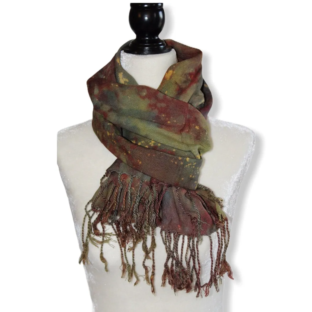 Tie Dye Handwoven Viscose Scarf