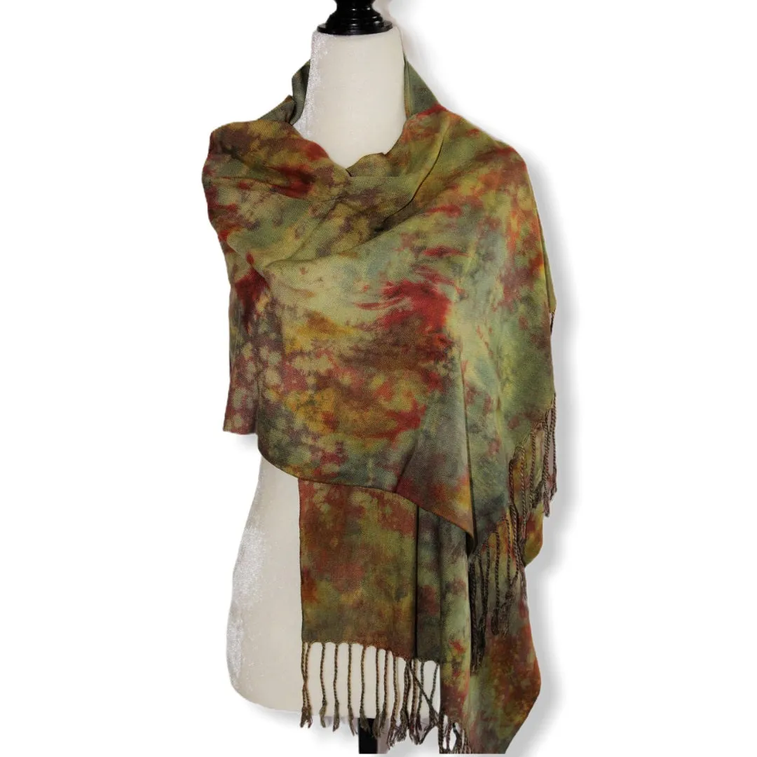 Tie Dye Handwoven Viscose Scarf